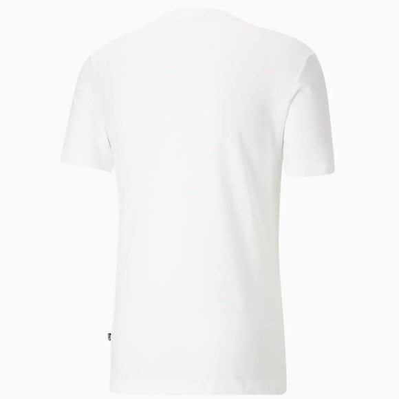 PUMA Mens Essentials Logo Tee White -Future Blue Size L - Picture 2 of 6